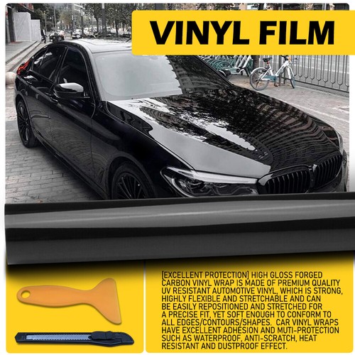 Gloss black vinyl wrap - 3m, car